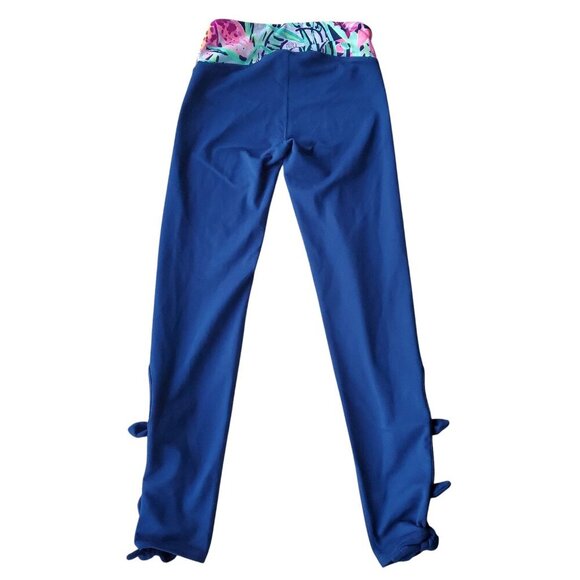 Lilly Pulitzer Luxletic Noelani Weekender Midi LE Leggings in Royal Blue XXS - Picture 5 of 15